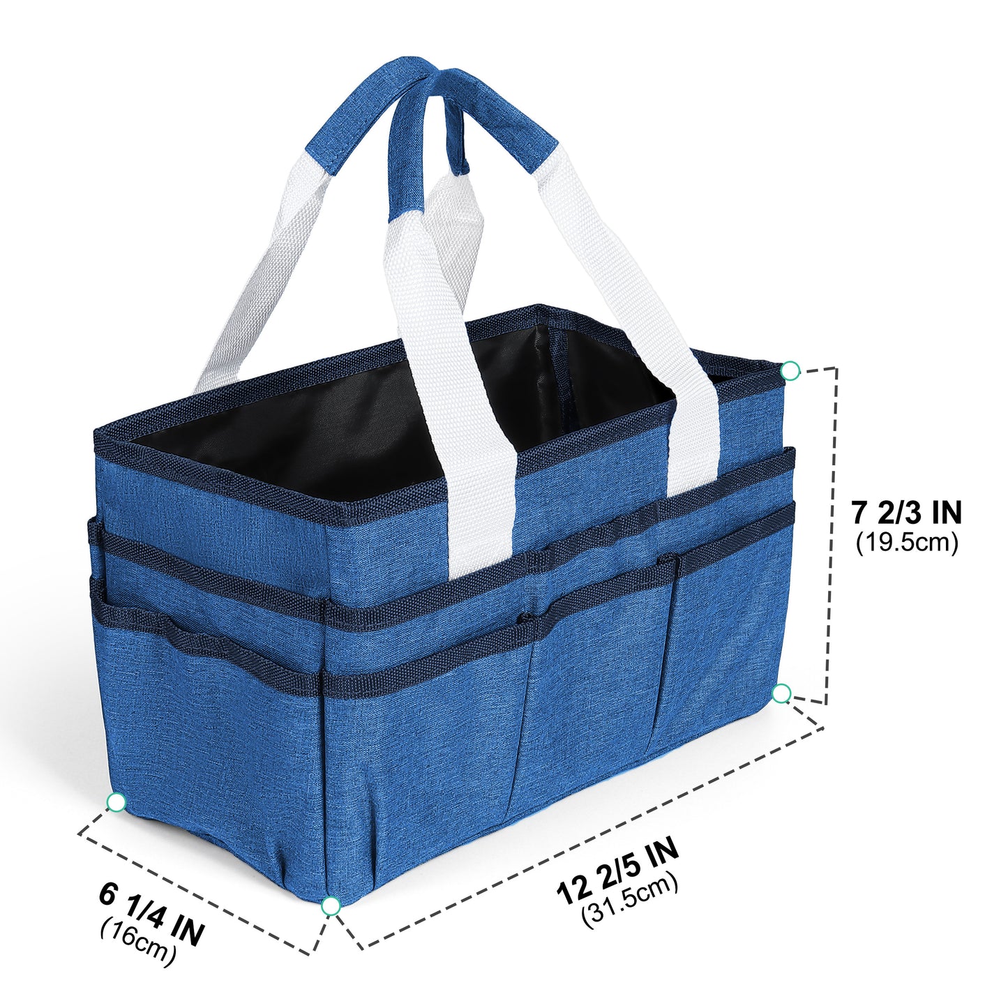 LAVFOX Craft Organizer Tote Bag, Multi-Pocket Art Storage Caddy Bag for Sewing, Scrapbooking, and Drawing, Portable Desktop Utility Organizer for School, Medical, and Office Supplies