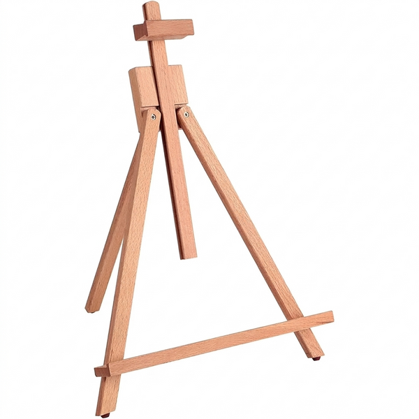 25" Beechwood Tabletop Easel, A-Frame Display Stand for Painting, Canvas, Photos, and Signs