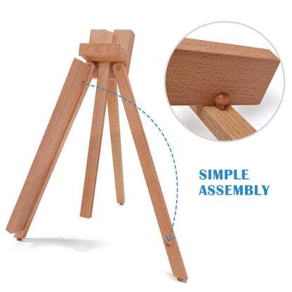 25" Beechwood Tabletop Easel, A-Frame Display Stand for Painting, Canvas, Photos, and Signs