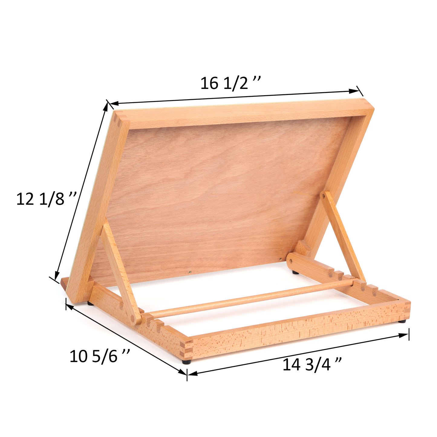 LAVFOX 5-Position Adjustable Wood Drafting Table Easel, 16.5 x 12 Inches Drawing and Sketching Board, Folding Tabletop Desk Easel Stand for Artists and Students, Natural Wood