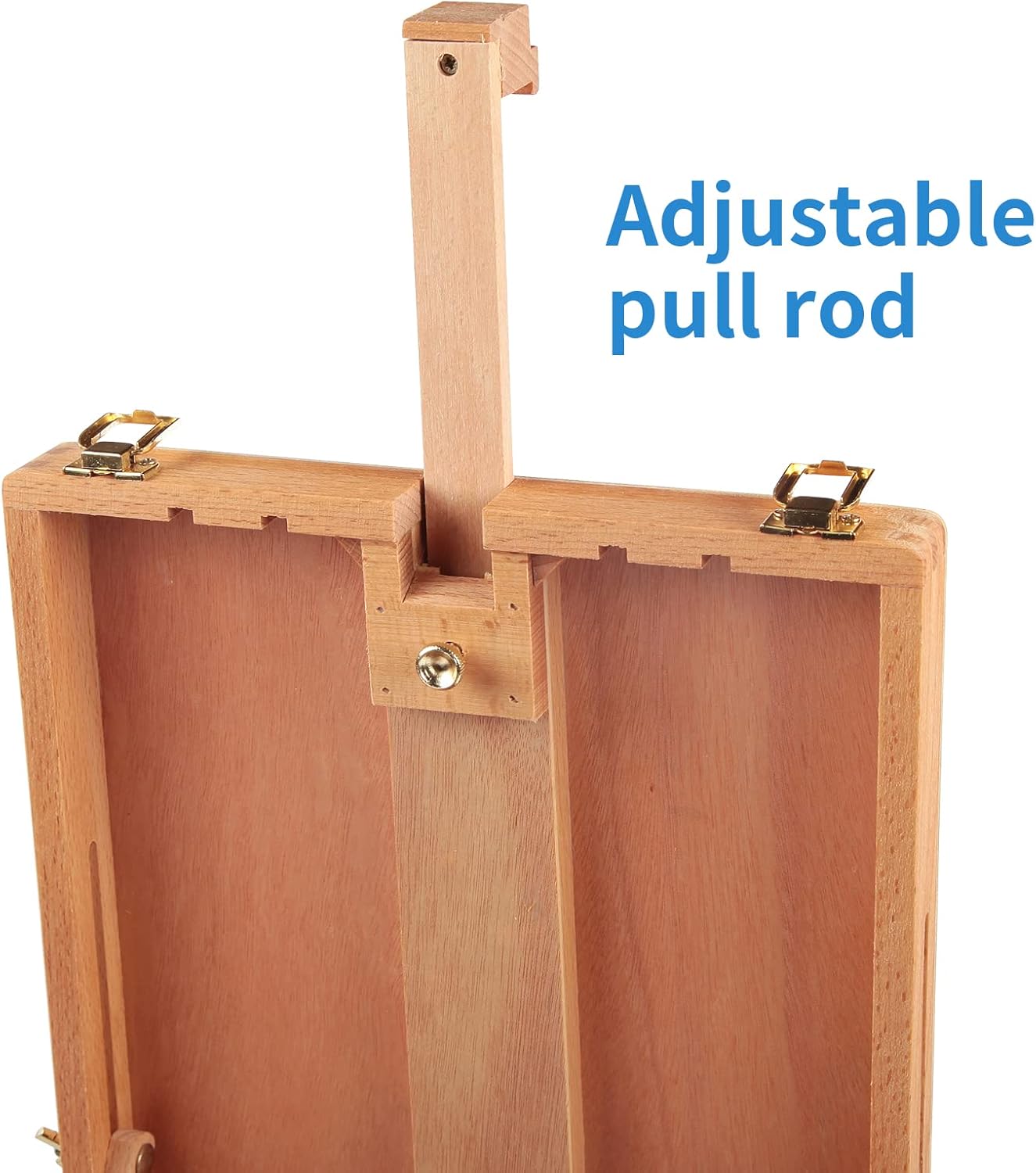 Wooden Tabletop Easel, Portable Solid Wood Desktop Sketchbox for Painting & Drawing, Pro & Beginner