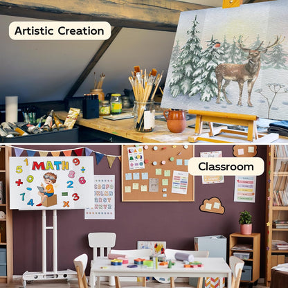 LAVFOX White Trifold Poster Board, Tabletop Presentation Board for Science Fair, School Projects, and Business Exhibitions Fair, Classroom Projects, and Desktop Presentations