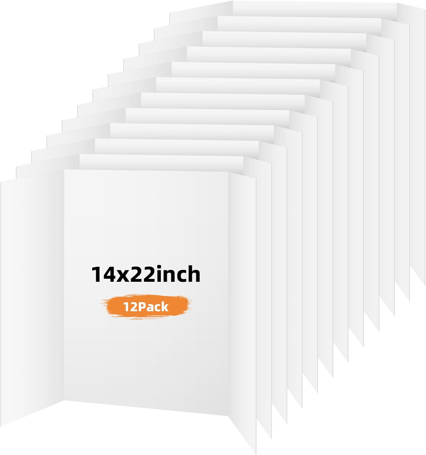 LAVFOX White Trifold Poster Board, Tabletop Presentation Board for Science Fair, School Projects, and Business Exhibitions Fair, Classroom Projects, and Desktop Presentations
