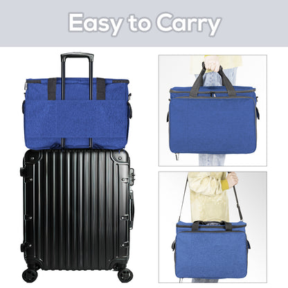 Sewing Machine Carrying Case, Portable Travel Bag with Shoulder Strap, Universal Heavy Duty Storage Tote for Standard Sewing Machines
